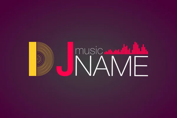 Logo Dj vektör şablon tasarımı