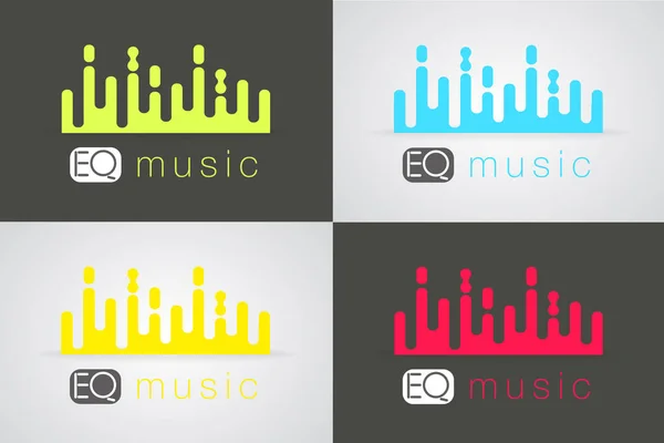 Ses dalgası. Vektör İllüstrasyon müzik ekolayzır. Retro