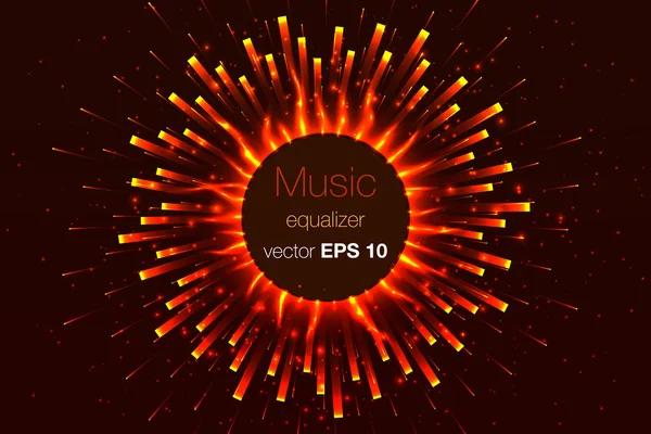 Müzik vektör yendi. Arka plan ışıklar. Soyut ekolayzer. Ses dalgası. Ses Ekolayzır teknoloji. Detaylı vektör bokeh. Metin için yer.