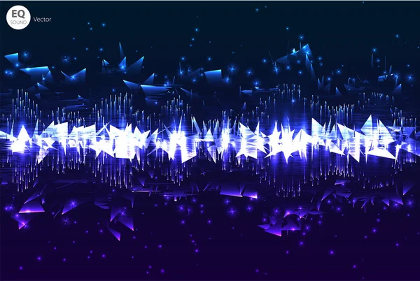 Ses dalgası. Bir kırmızı müzik ekolayzer vektör çizim.