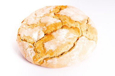 Beyaz arka planda lezzetli ekmek