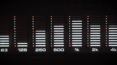 equalizer display with flashing frequency levels