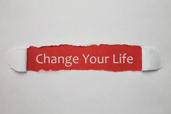 Cambia el texto de tu vida en turn paper . — Foto de Stock