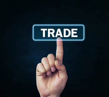 Adam el ekran ticaret düğmesini tıklayarak.