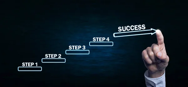 Steps to success concept.