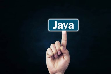 Bir Java düğmeye basarak el.