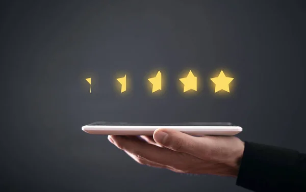 Star Rating. Évaluation et examen positif — Photo