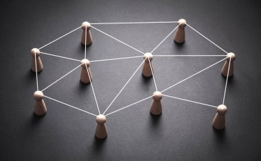 Sosyal medya bağlantıları. İletişim. İş ekibi