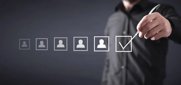 最高の従業員を選択します 人事管理 — ストック写真