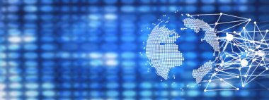 Genel ağ bağlantısı. Küresel iş ve İnternet kavramı