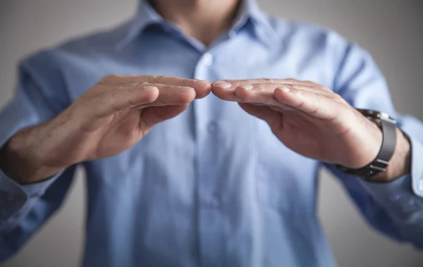 Man Hands Protect Gesture — Stock Photo, Image