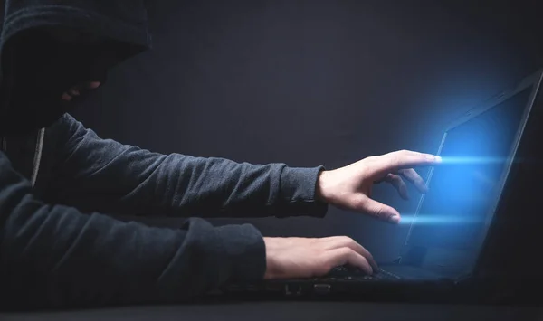 Hacker Laptop Computer Crime — Stock Photo, Image