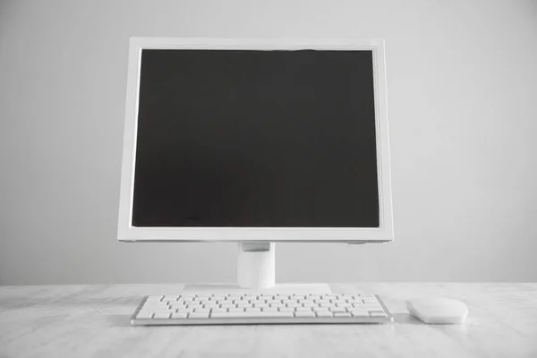 Office Desk Computer White Office Desk — Stock Photo, Image