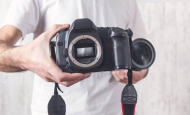 Kameralı bir fotoğrafçı. Yaşam tarzı, çalışma