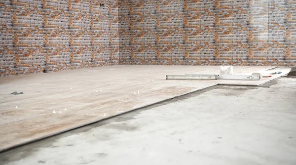 Tools Ceramic Tile Renovating Floor — Stock Photo, Image