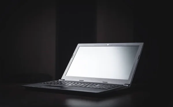 Černý Laptop Stole Technologický Koncept — Stock fotografie