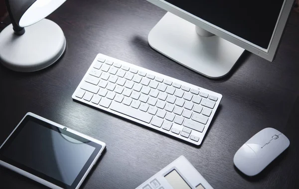 Modern Office Desk Business Workplace Business Concept — Stock Photo, Image