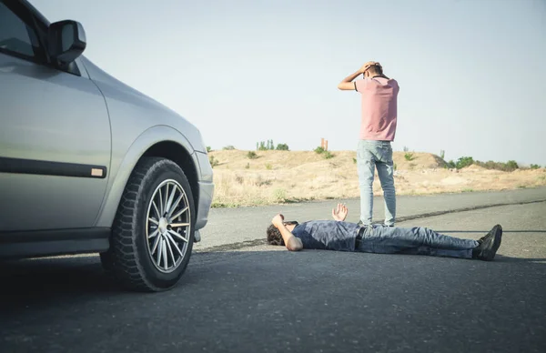 Жертва Нещасного Випадку Люди Життя Водіння Автомобіля — стокове фото