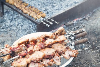 Açık havada ızgara et..