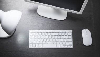 Modern ofis masası. İş yeri. İş konsepti