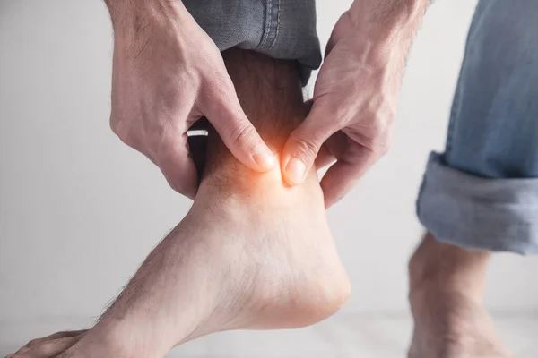 Man Suffering Ankle Pain — Stock Photo, Image