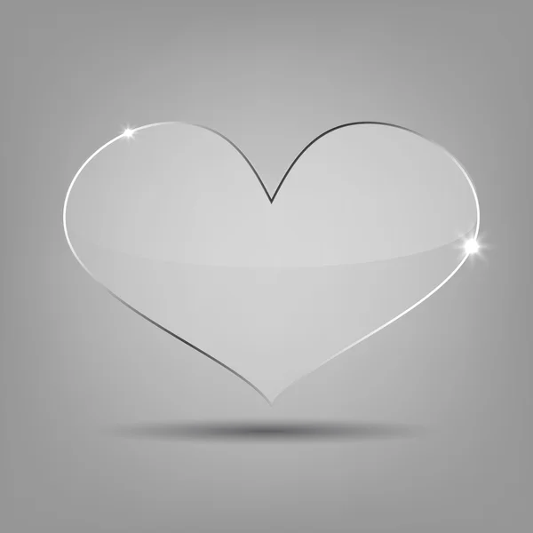 Örnek arka planda vektör modern cam kalp