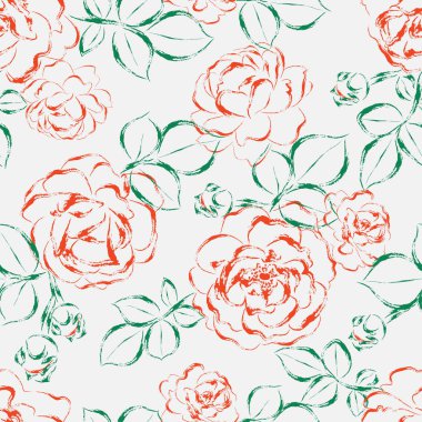 Bahçe gül güzel seamless modeli.