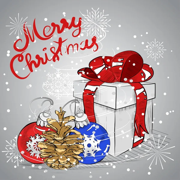 Noel süslemeleri arka plan. Vektör görüntü.