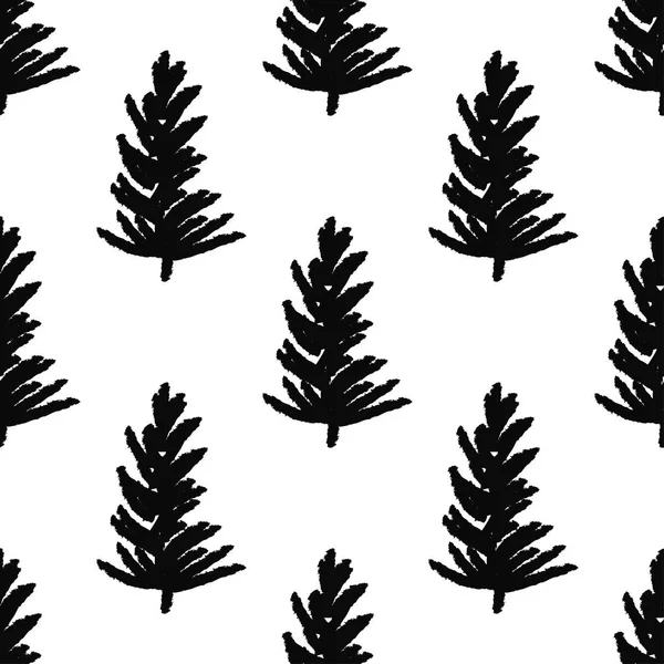 Abstracte kunst vector achtergrond. Kerstboom naadloze patroon illustratie voor inpakpapier van stof — Stockvector