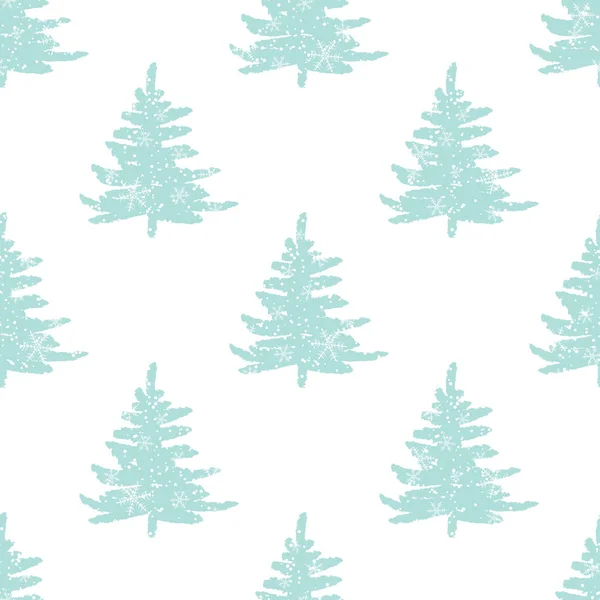 Fondo abstracto vector de arte. Ilustración del patrón sin costura del árbol de Navidad para el papel de envolver de la tela — Archivo Imágenes Vectoriales