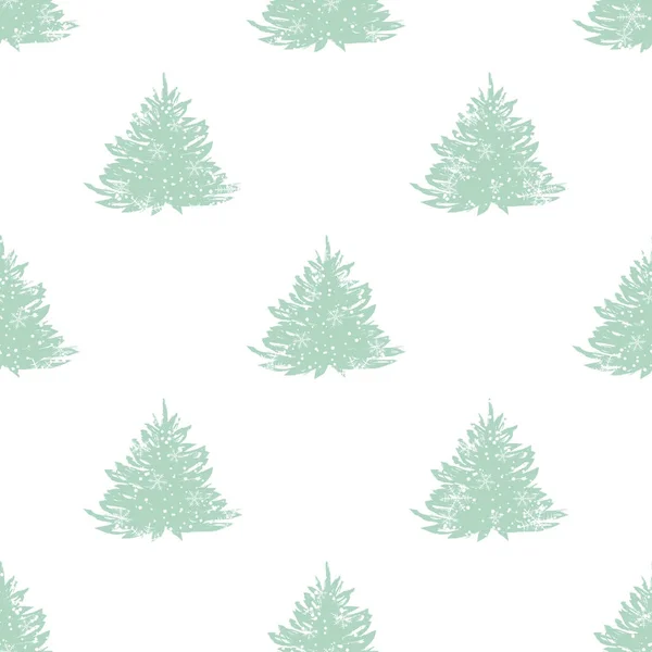 Fondo abstracto vector de arte. Ilustración del patrón sin costura del árbol de Navidad para el papel de envolver de la tela — Archivo Imágenes Vectoriales