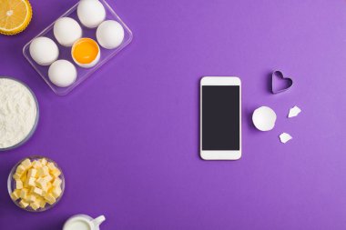 Cep telefonu uygulama hizmeti Web sitesi mockup ile pişirme mutfak
