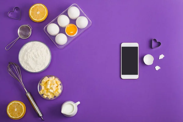 Cep telefonu uygulama hizmeti Web sitesi mockup ile pişirme mutfak