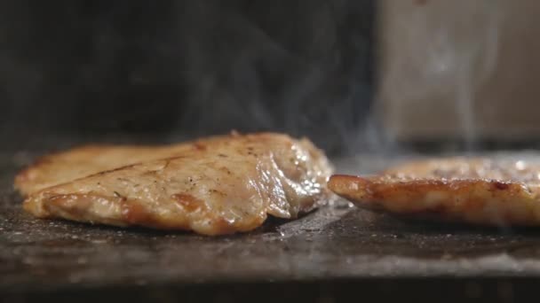 Osób przygotowujących mięsa na obiad — Wideo stockowe