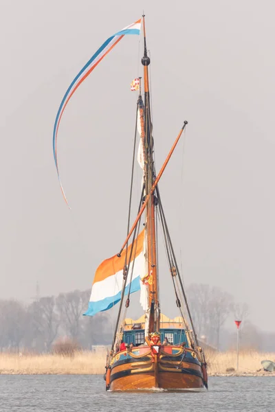 Kampen Hollandia 2018 Március Állami Yacht Utrecht Vitorlázás Kampen Hogy — Stock Fotó