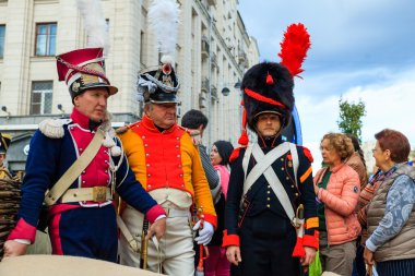 Moskova, Rusya - 10 Eylül 2016: Moskova Şehir Günü, şehrin 869. Tverskaya Caddesi'nde performans.