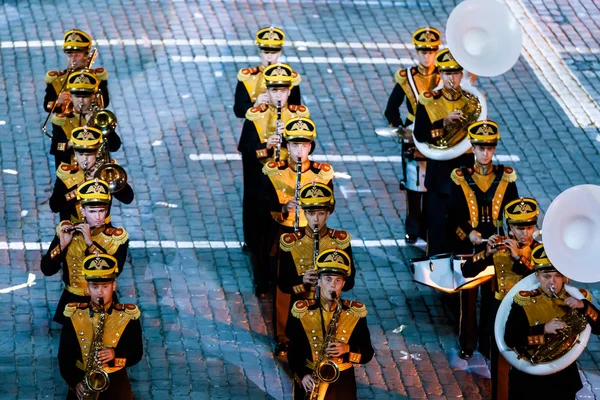 Moskova, Rusya - 26 Ağustos 2016: Spasskaya Tower internationa askeri müzik festivali. — Stok fotoğraf