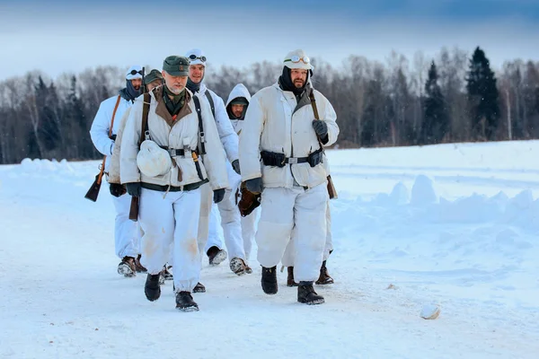 Group of the light-infantrymans of mountain troops (Gebirgsjager). — Stock Photo, Image