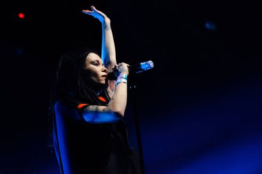 Moskova, Rusya - 25 Şubat 2017: Rus alternatif nu-metal rapcore grup yuvası canlı Yotaspace Kulübü'nde 05 Şubat 2017 Moskova, Rusya'nın performans. 