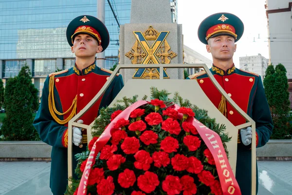 : Μόσχα, Ρωσία - 02 Σεπτεμβρίου 2017: Ημέρα η ρωσική φρουρά — Φωτογραφία Αρχείου
