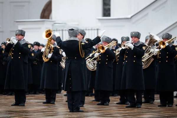 Moscow Oroszország December 2017 Elnök Zenekar Kreml Moszkva Parancsnoka Szövetségi — Stock Fotó