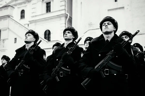 Moscow Rússia Dezembro 2017 Formação Regimento Presidencial Serviço Comando Kremlin — Fotografia de Stock