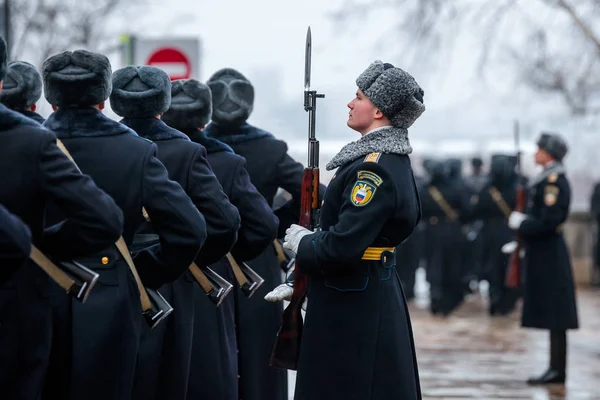 Moscow Rússia Dezembro 2017 Guarda Honra Regimento Presidencial Serviço Comandante — Fotografia de Stock