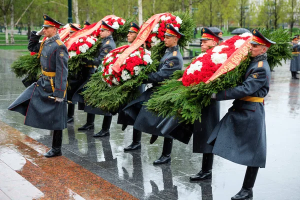 Moskau Russland Mai 2017 Die Ehrengarde Des Präobraschenski Regiments 154 — Stockfoto