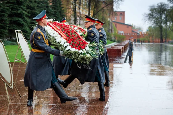 Moskva Ryssland Maj 2017 Honnörsvakt 154 Preobrasjenskij Regementet Infanteri Uniform — Stockfoto