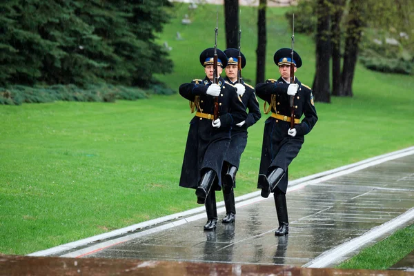 Moscú Rusia Mayo 2017 Cambio Horario Guardia Presidencial Rusia Tumba — Foto de Stock
