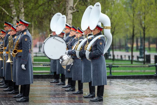 Moscú Rusia Mayo 2017 Banda Militar Ejemplar Guardia Honor Evento — Foto de Stock