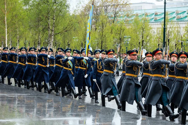 Moscow Oroszország 2017 Május Szakosztályai Felvonulás Honor 154 Nagybőgővel Ezred — Stock Fotó
