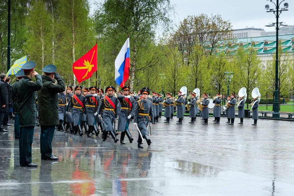 Москва Россия Мая 2017 Года Мартовский Парад Почетного Караула 154 — стоковое фото