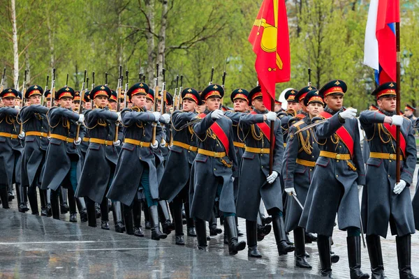Μόσχα Ρωσία Μαΐου 2017 March Παρέλαση Τιμή Φρουράς Σύνταγμα 154 — Φωτογραφία Αρχείου